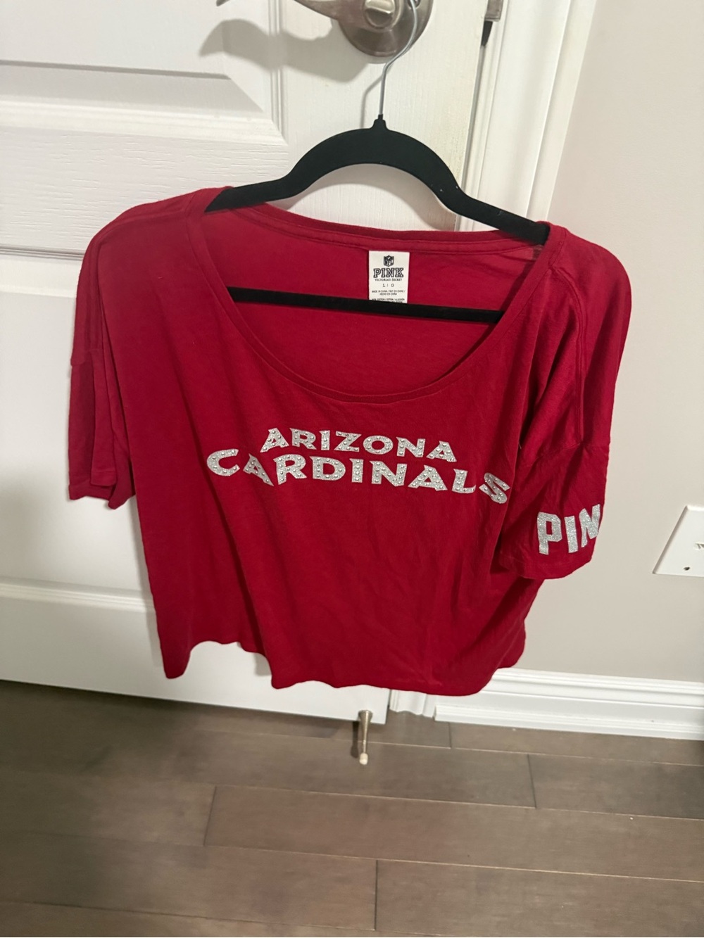 Victoria's Secret Red Arizona Cardinals Crop Tee